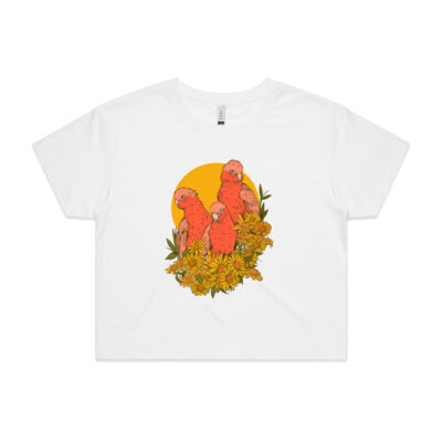 Pink Galahs Cropped Tee Thumbnail