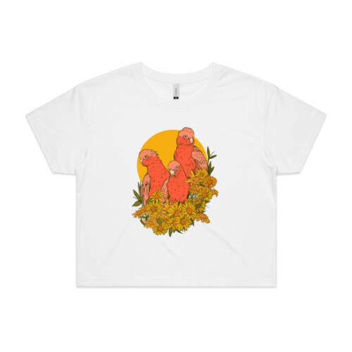 Pink Galahs Cropped Tee Thumbnail